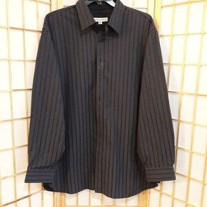 Pronto Uomo Gray & Purple Striped Shirt 2XT